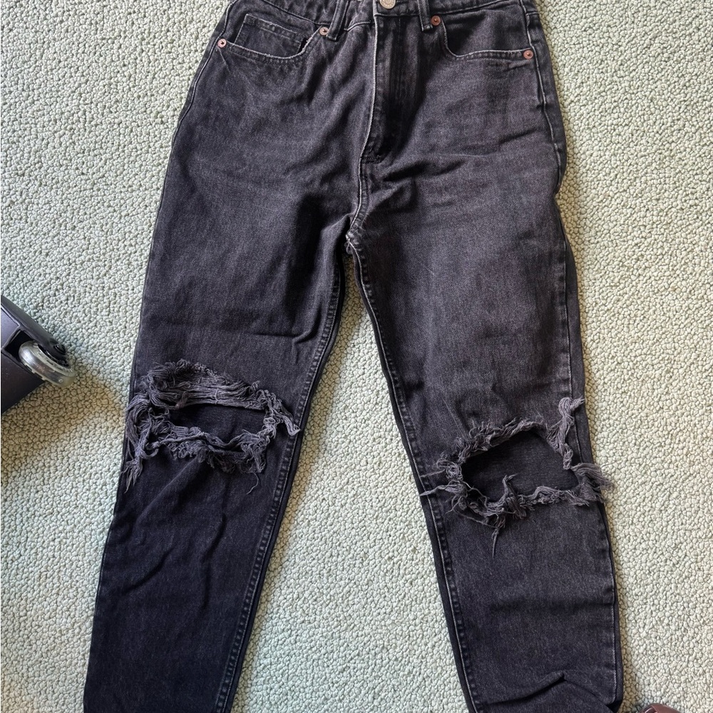 Zara Charcoal Denim Jeans